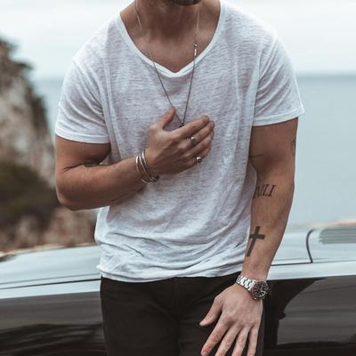 Herren T-Shirt Einfarbige O-Form Schnelltrocknend Weicher Stoff Kurze Ärmel Sommer Oberteile Tägliche Kleidung