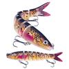 13.4cm 18g Multi-knot Fish Bait Realistic Design 3D Eyes Holographic Body Lure Bait Set with Built-in Ball Swinging Fish Lure