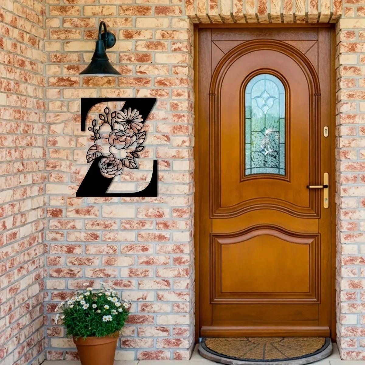 Потрясающая металлическая табличка с цветочными буквами-монограммами! Металлическое — фото 22