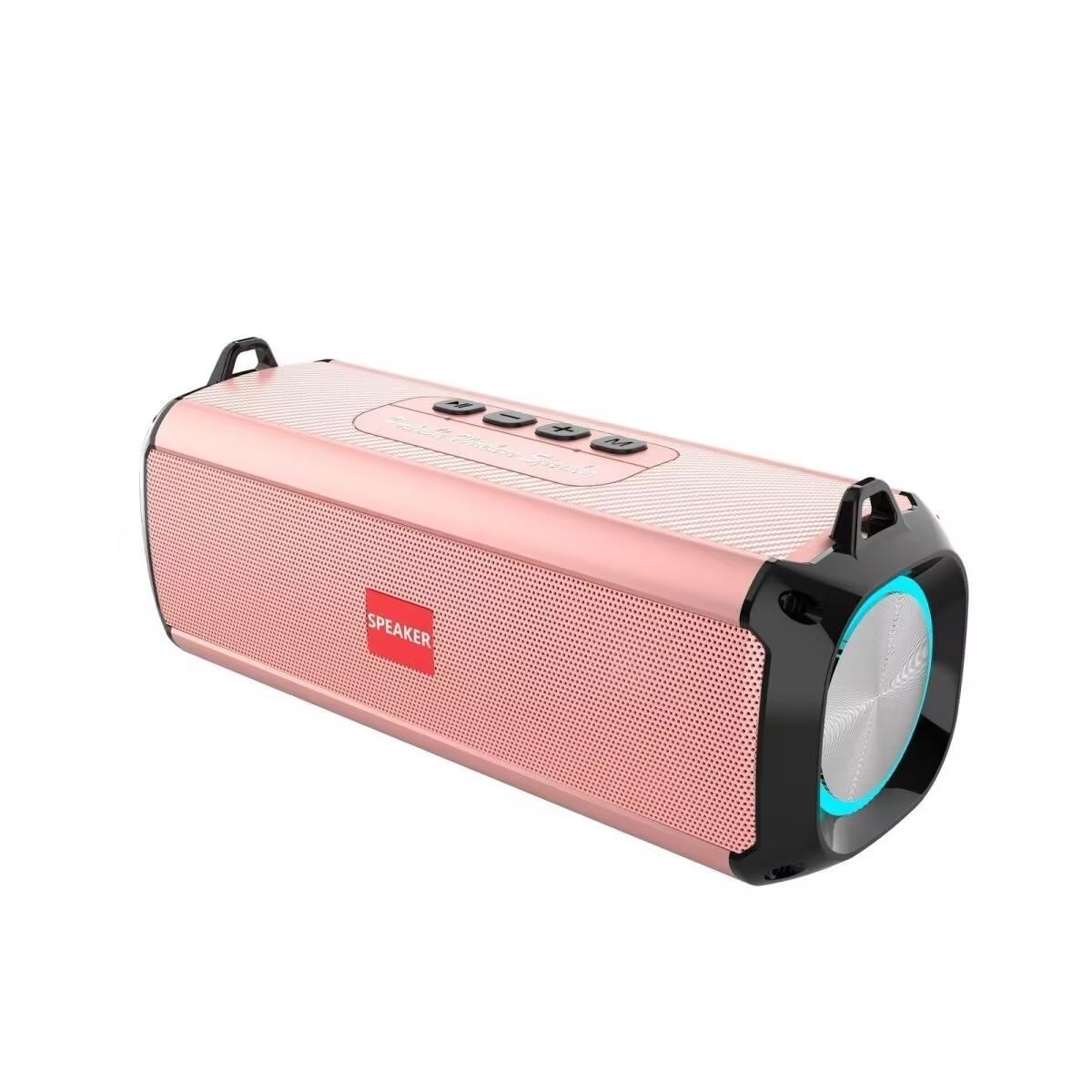 

Портативная Bluetooth-колонка с звуком высокого разрешения, расширенными басами и высокими частотами, беспроводные высококачественные Hi-Fi-динамики с супергромкостью розовый