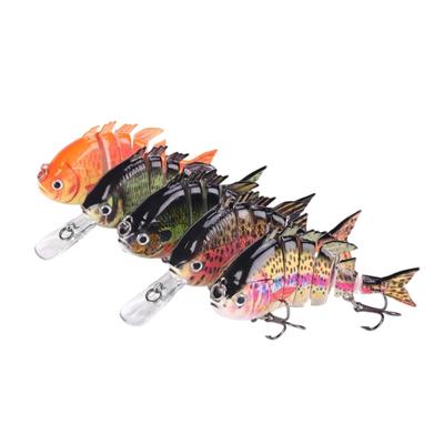 Angelköder Mehrteilige Köder Angelhaken Salzwasser 3D Künstliche Angelköder Segmentierter Swimbait Angelzubehör