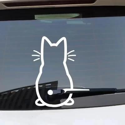Cartoon Niedliche Katze Aufkleber Scheibenwischer Aufkleber Autoaufkleber Autos Heckwischer Aufkleber Autozubehör