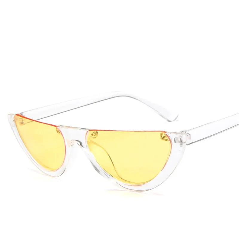 Colorful Half-Frame Sunglasses for Men Women Retro Trendy Street Style Personalized Lenses Lightweight Fashion Unisex Design