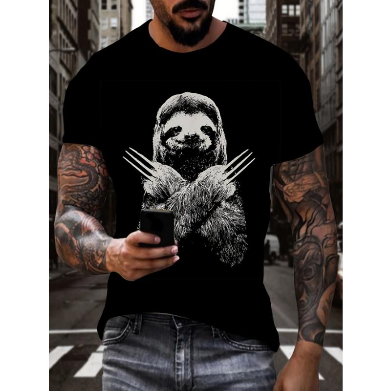 Fashion 3D Print Men Short Sleeve Round Neck T-Shirt Plus Size Tee Summer Casual Tshirts