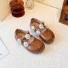 Sunflower Soft Sole Princess Flats for Baby Girls - 2025 Spring/Autumn Children's Leather Shoes