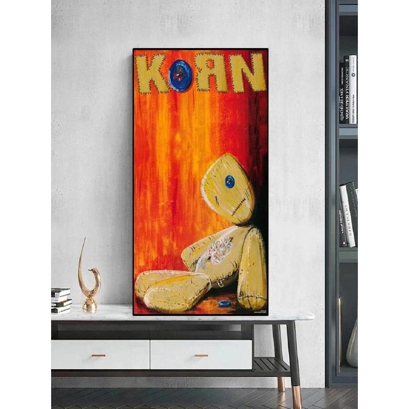 Korn Rockband Musikalbum Cover Leinwand Poster Druck Wandkunst Bild für Wohnzimmer Schlafzimmer Bar Café Heimdekor Akzent