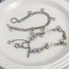 Salircon 2Pcs Trend Y2K Hollow Star Pendant Bracelet Irregular Ball Bead Chain Bracelet Women's Party Hip Hop Jewelry Gif
