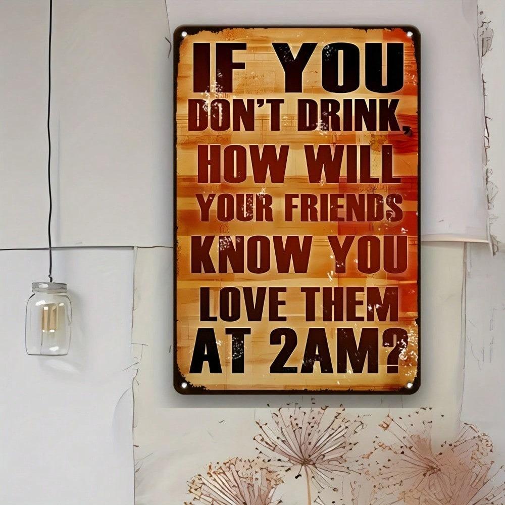 

Vintage 8x12 Inch Retro Metal Tin Sign American Style Pub Bar Wall Art Home Decor 20x30