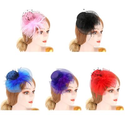 Feder Zylinderform Haarspange Mädchen Halloween Haarschmuck Schöne Haarspange