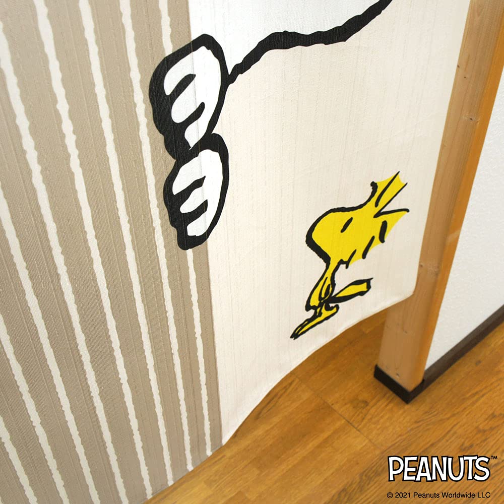 Snoopy Look In PEANUTS SNOOPY Print 85cm 150cm 95187 Half-Length Curtain, Wide, Long,