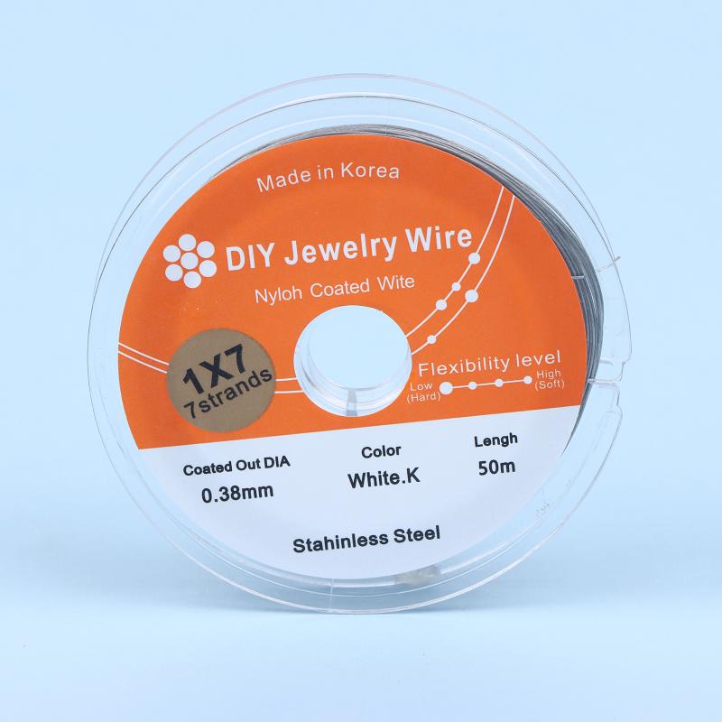 50Meter/Roll 0.3/0.38/0.5/0.6Mm Rhodium Gold Color Stainless Steel Beading Wire For Jewelry Making Diy Bracelet Findings