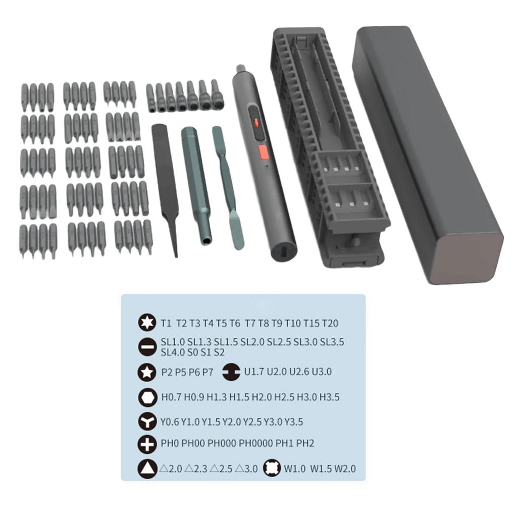 Cordless Electric Torque Adjustable Screwdriver Set Rechargeable Battery Powered Tool Kit for Home and DIY Projects