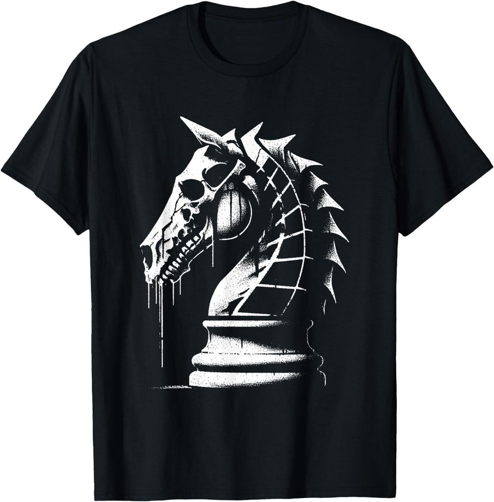Knight Chess Figure - Creepy Knight Chess Halloween Lover T-Shirt