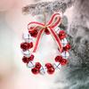 Jingle Bell Wreath Ornaments Small 8 Inch Christmas Crisp Sound Bells Wreath Holiday Crafts for Christmas Tree Party Decoration
