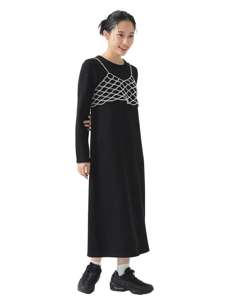 B:MING LIFE STORE by BEAMS Beaded Bustier and Dress Set, Women's, Black, One Size