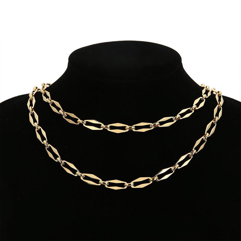 8mm Stainless Steel Rectangle Buckle Diamond Chain: Handmade Hip Hop Men's Jewelry Accessory