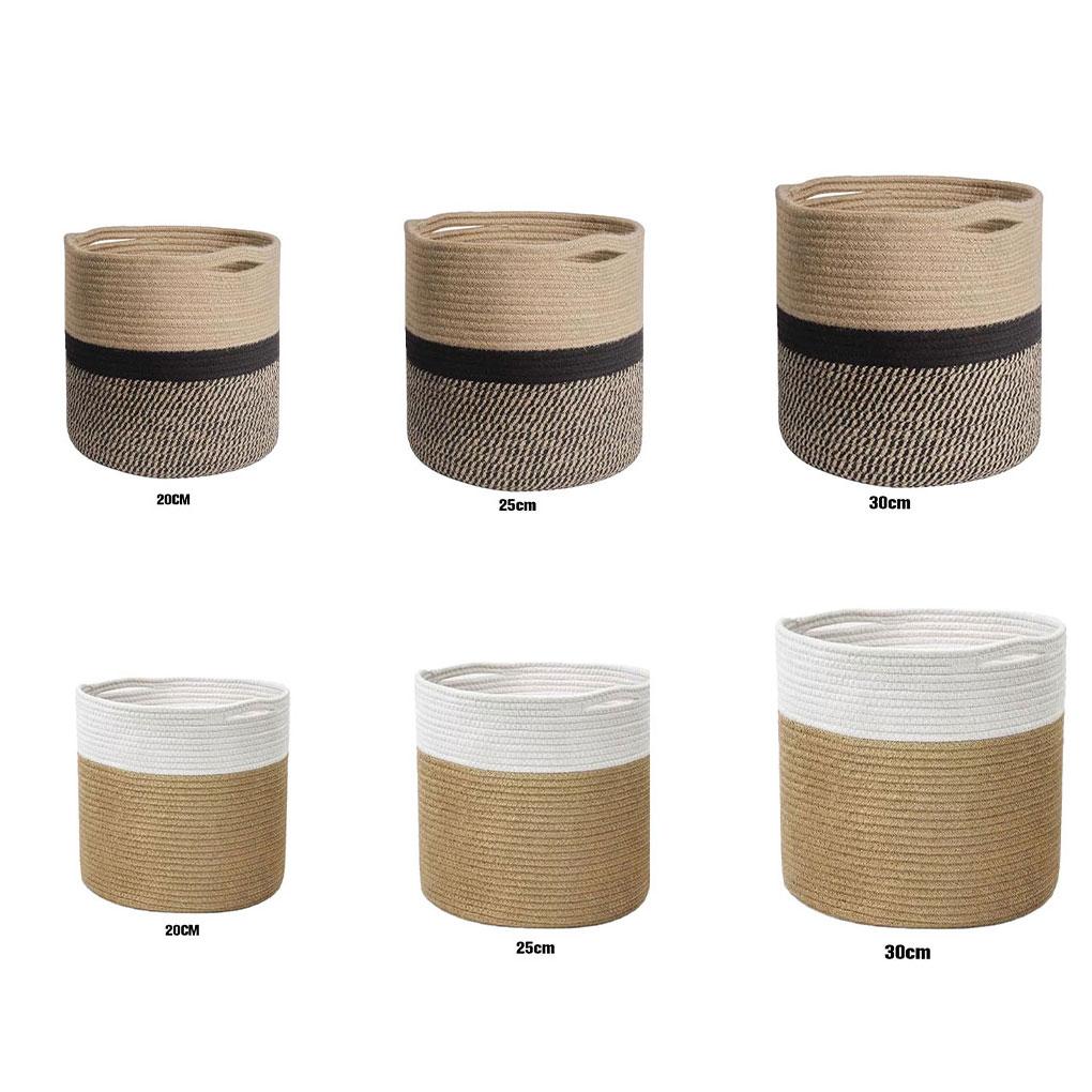 Wide Application Woven Storage Baskets For Home Office And Garden Flower Pots Home Decor Laundry