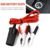 12V Car Battery Terminal Clip-On Cigarette Lighter Clamp Power Socket Adapter Plug Boat Auto USB Charger Car Accessories