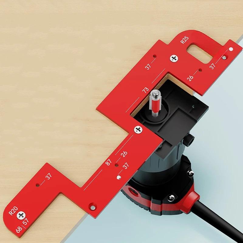 No Handle Needed Slot Positioning Tool Wardrobe Invisible Embedded Handle Slotting Template Kitchen Handle Cabinet Door