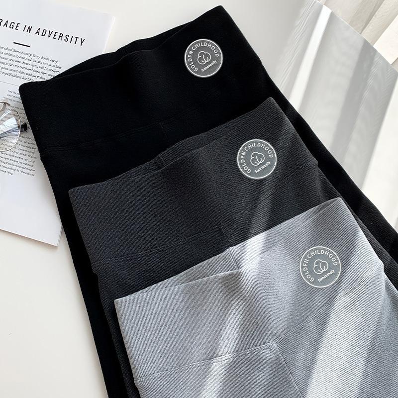 Seasonal Leggings Thin Threaded Abraded Thermal Trousers Women Wear Large Size Black High Waist Thin Velvet Pants