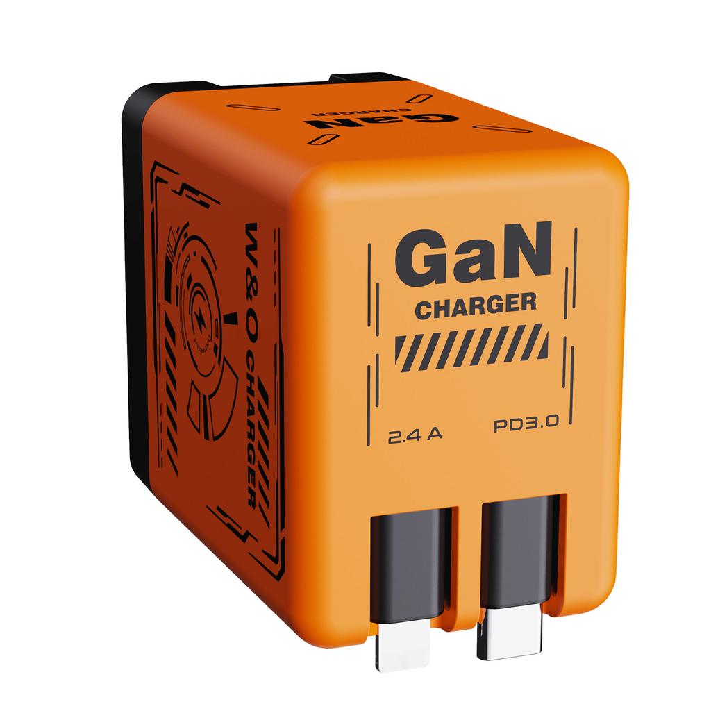 Multifunktionaler faltbarer Adapter Ladeschutz GaN 20W PD3.0 Schnellladegerät mit einziehbarem Typ-C-Kabel Tragbar Allgemein