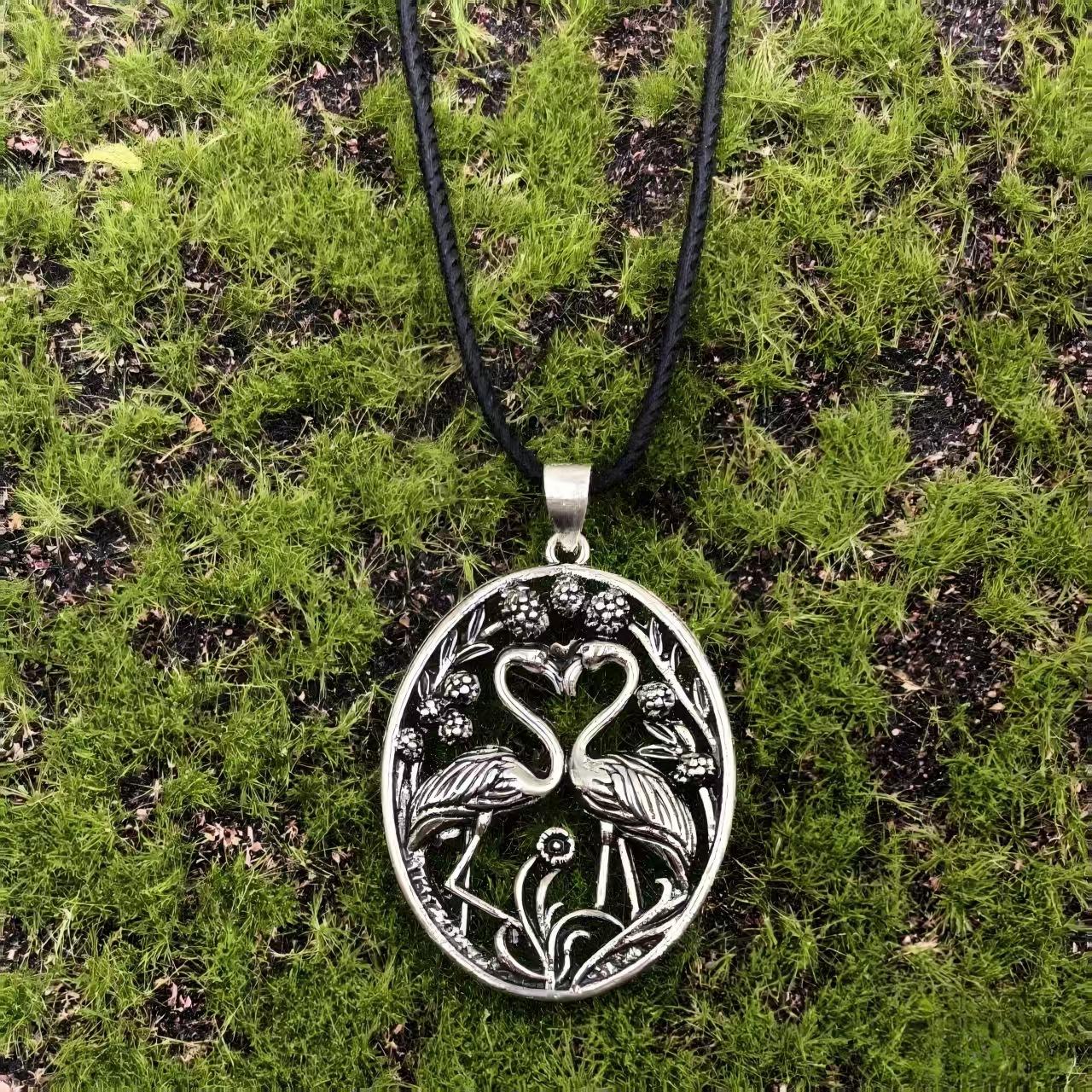 Европа Америка Трансграничный Горячая Распродажа Ретро Горный Цветок Гриб Животное Волк Журавль Сова Ожерелье Кулон