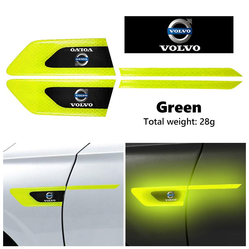 For Volvo Car Reflective Stickers Auto Anti Collision Warning Decoration V40 V60 C30 C70 S60 S80 S90 XC40 XC60 XC70 XC90 T6