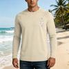Men's Long Sleeve UPF 50 Plus Sun Protection Shirt Basic Breathable Loose Fit Outdoor Casual T-Shirt with Quick Dry Cooling Fabric