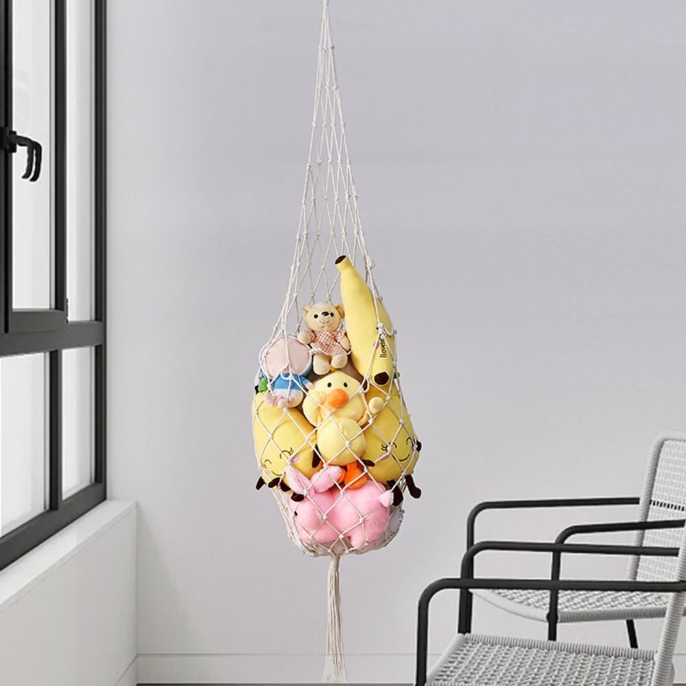 INS Hanging Net Organizer Wall Mounted Stuffed Doll Storage Holder  For Girl's Room