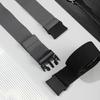 Adjustable Buckles Braided Belt Unisex Jeans Waistband Stretch Woven Belt for Outdoor Sports