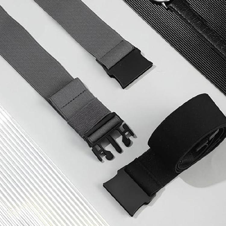 Adjustable Buckles Braided Belt Unisex Jeans Waistband Stretch Woven Belt for Outdoor Sports