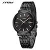 SINOBI Brand Business Men's Quartz Watches 38mm Dial Plate Stainless Steel Strap Calendar Date High Quality Men Wristwatch