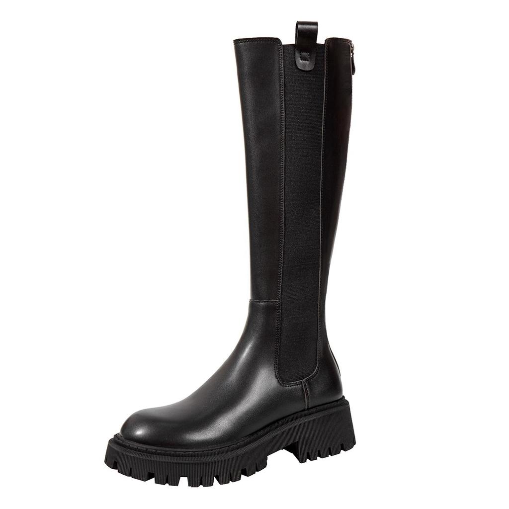 Kozaki rycerskie damskie wiosna i jesień nowe buty retro ale za kolano grube mm cienkie kozaki długie kozaki