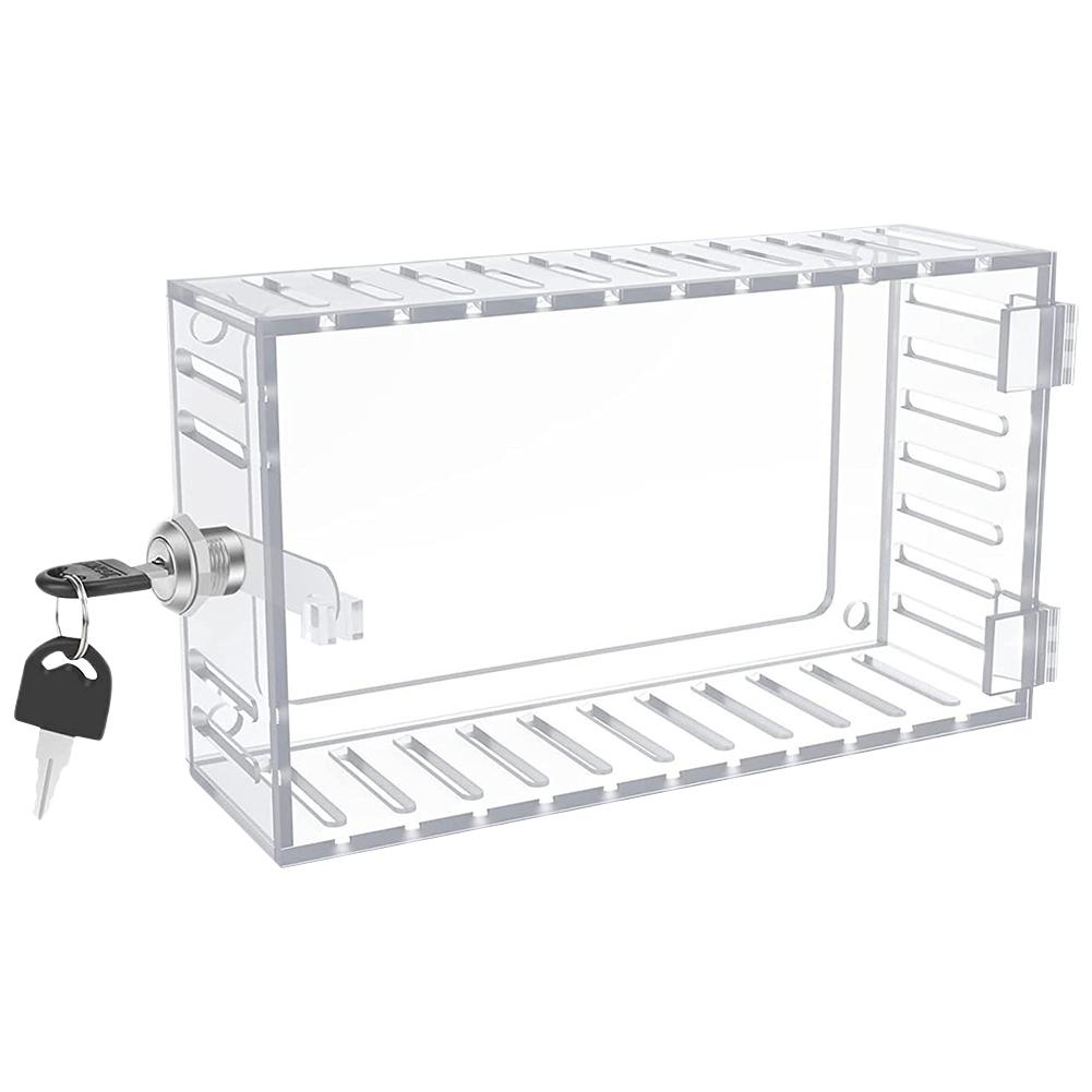 Thermostat Lock Box with Key Large Thermostat Lock Box Cover Acrylic Wall Mounted Thermostat Protector for Thermostat On Wall