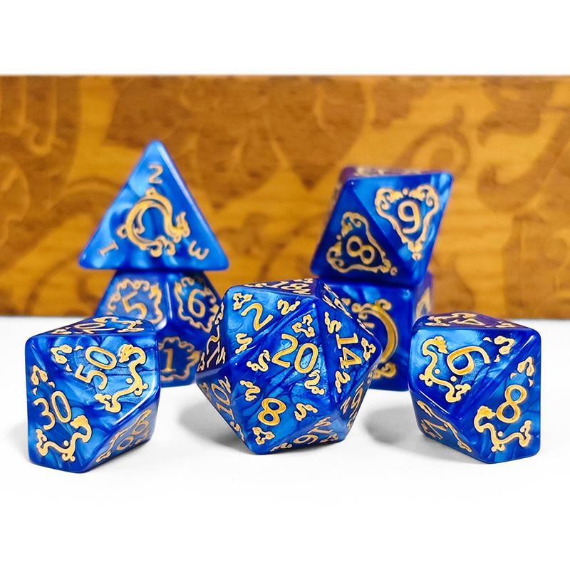 7 Pieces DND Dragon Dice Set Polyhedral RPG Dice for Dungeons and Dragons D&D Pathfinder Call of Cthulhu Tabletop Game Gift