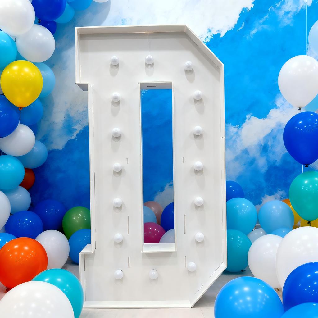 With Warm Lights 1Pc 120cm DIY LED Letter Light 3D KT Board Party Decoration Suitable for Birthday Party,Anniversary DIY Gifts