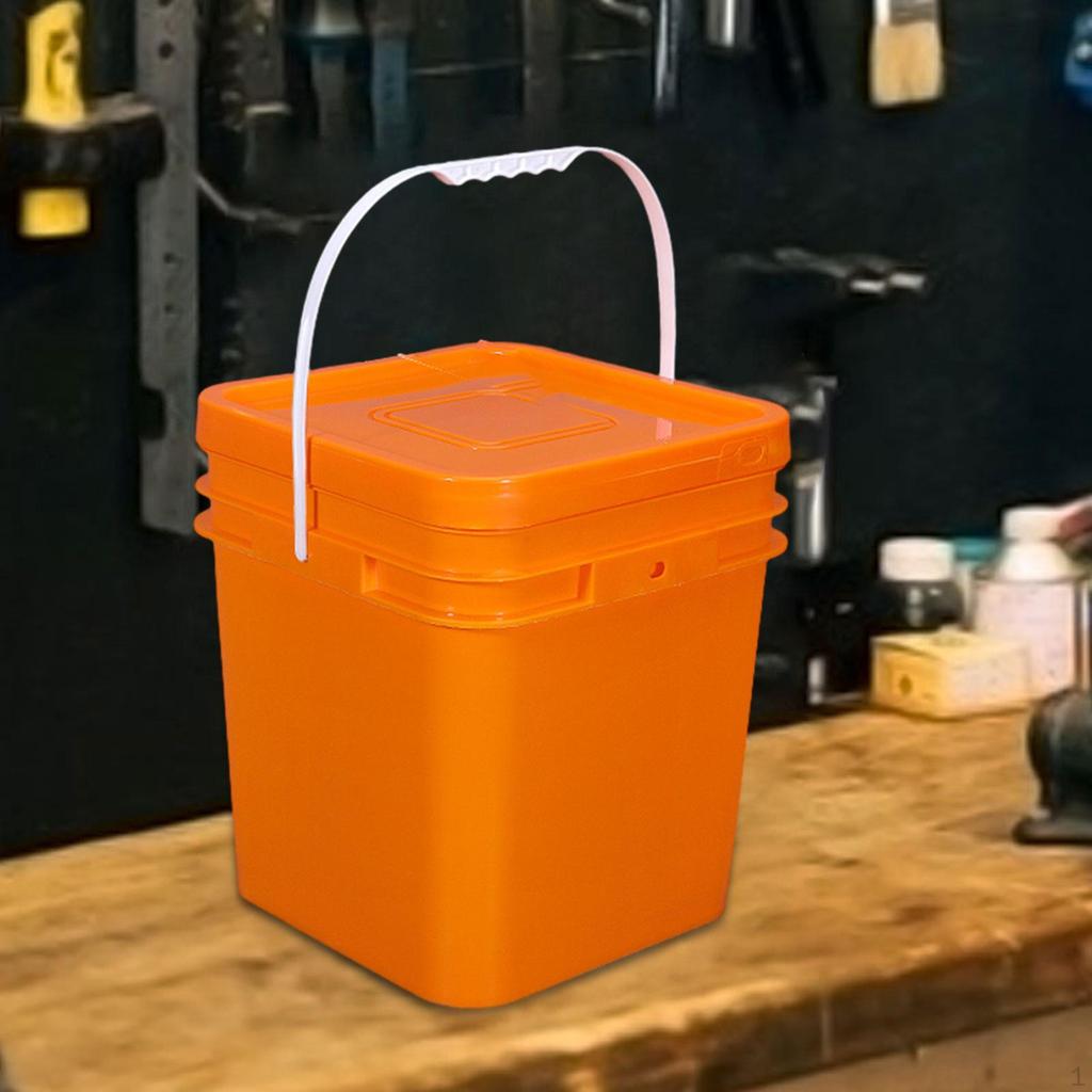 Quadratical Bucket Color Shell of Comfortable Multifunctional Light Memory with Handle for Water