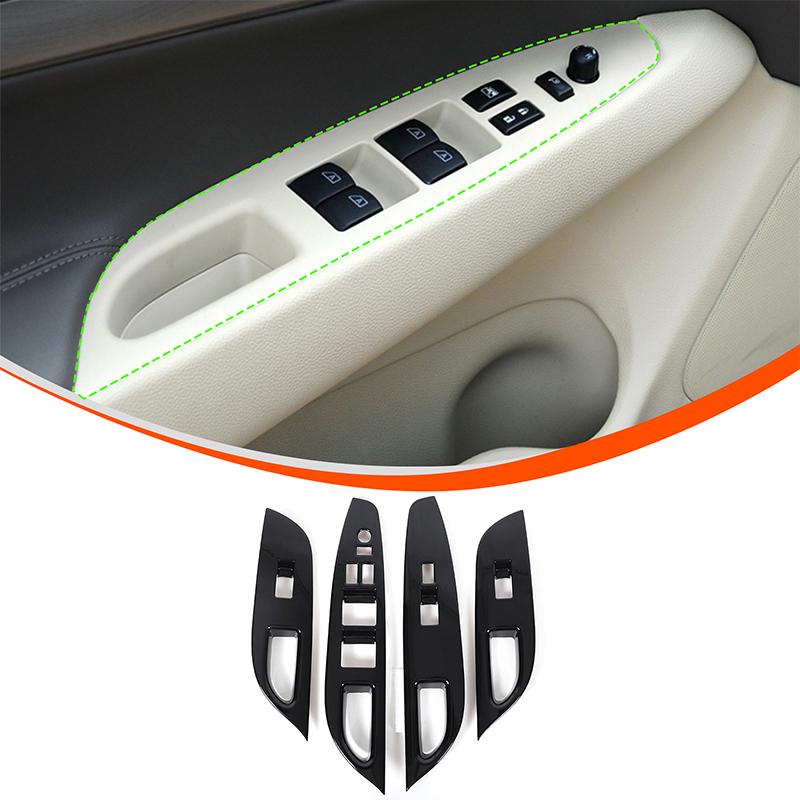 ABS Black For Infiniti G25 G37 2007-2013 Car Center Control Gear Shift Panel Steering Wheel Trim Sticker Car Accessories