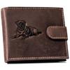 Men's Leather Wallet N992L-CHM-DOG-1-BL BROWN