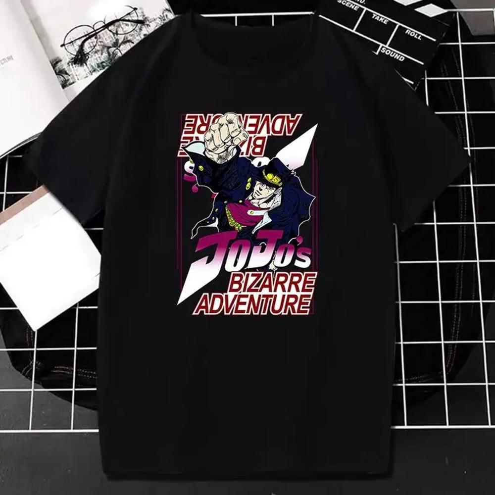 Japanese Anime JOJO Bizarre Adventure Graphic Print T Shirt Men Women Streetwear Short Sleeve Plus Size T Shirt Unisex 70271