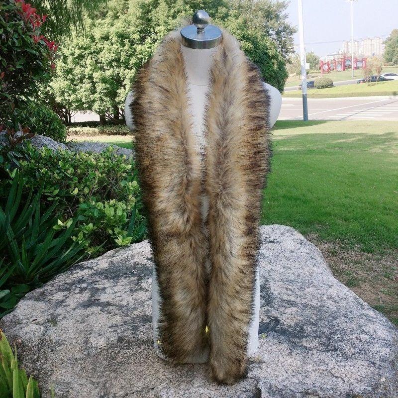 Long Scarf Unisex Faux Fox Fur Neck Warmer Cold-weather Protection Versatile Women's Scarf