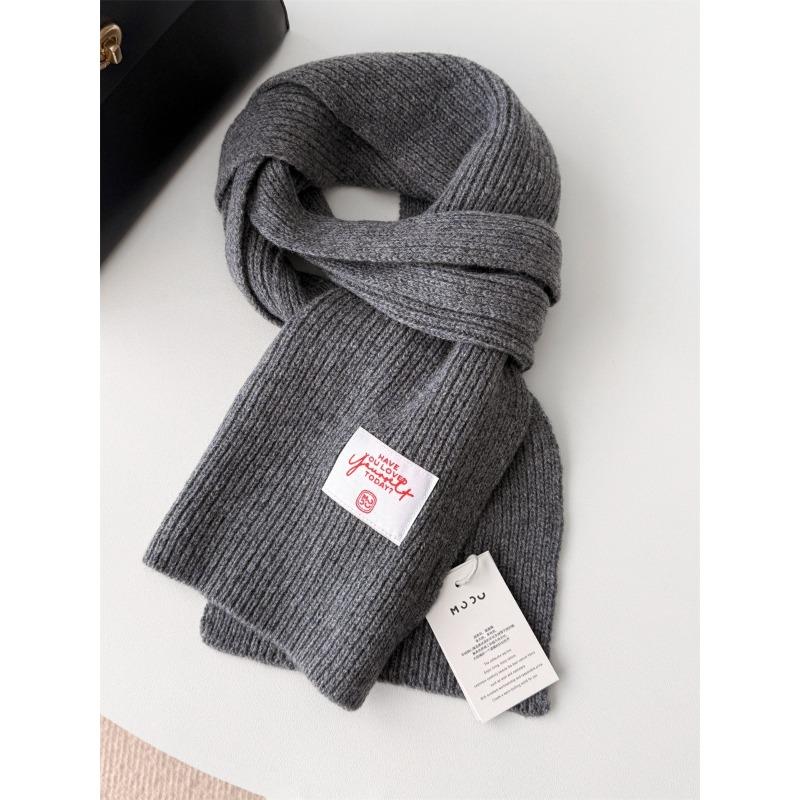Australian Pure Wool Scarf Women's Autumn and Winter Atmosphere Versatile Warm Knitted Scarf
