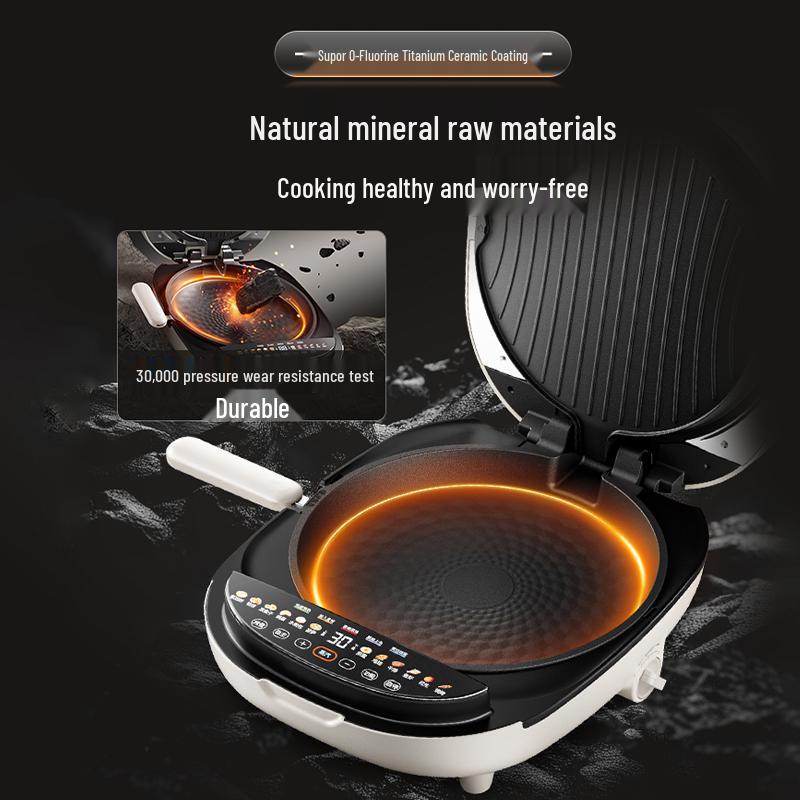 Supor Smart Electric Griddle: Upgrade Large, Liftable, Double-Sided Heating, Removable, Washable, for Pancakes.