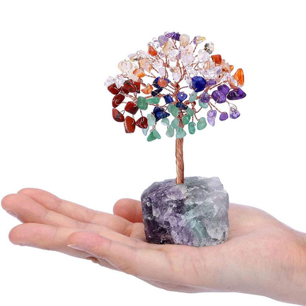 Unique Style Fairy Light Spirit Tree Gift Choice For Office Decor Crystals And Stones