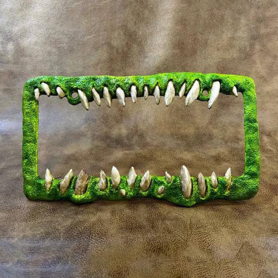Halloween Horror License Plate Frame Universal Fit Simple Installation Weather-Proof