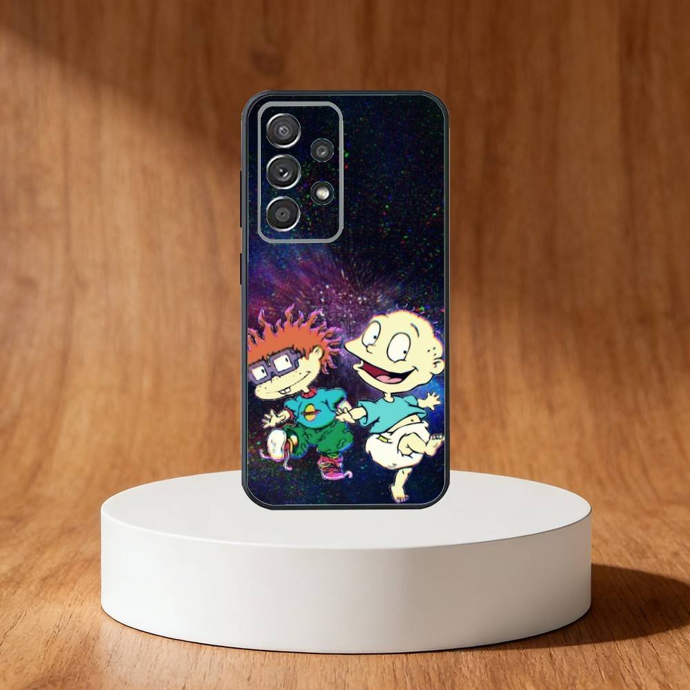 

R-Rugratc C-Chuckie A-Angelica Phone Case For Samsung S25,S24,S21,S22,S23,S30,Ultra,S20,Plus,Fe,Note,10,9,5G Black Cover Samsung S24