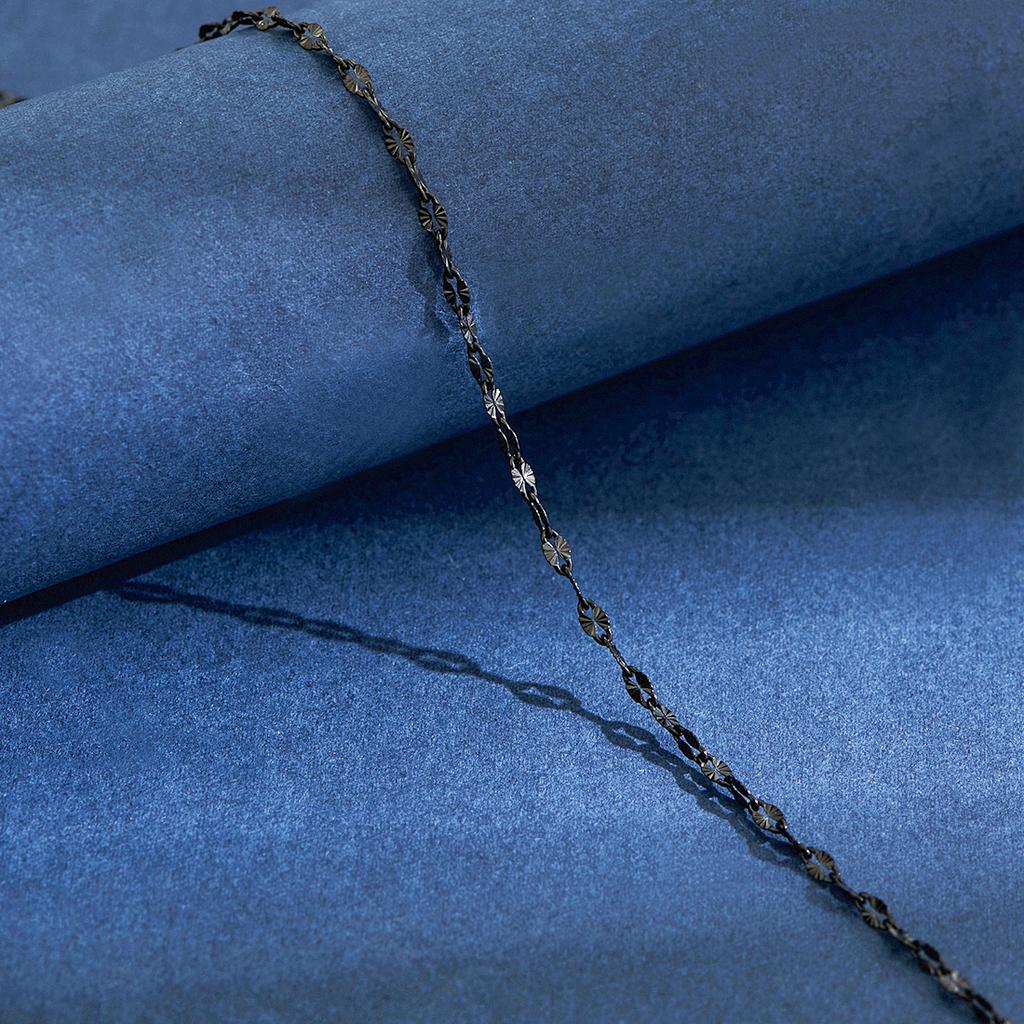 2.5mm Wide Embossed Stainless Steel Sunshine Link Chain Necklace for Women Choker 4 Available Jewelry Making Accessories