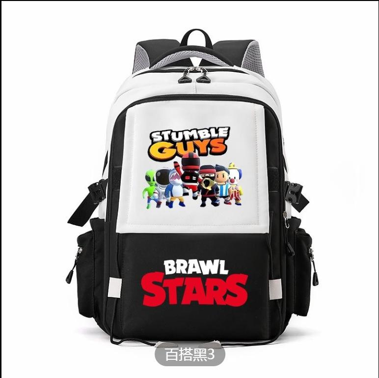 Large Capacity Schoolbag with Shoulder Strap; Student Three-piece Pencil Case Set