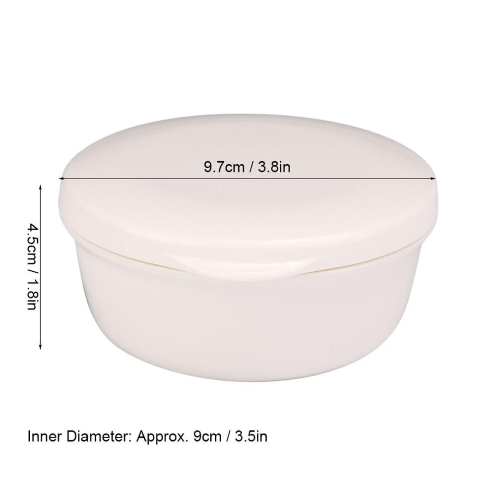 Plastic Soap Case White Soap Dish Round Corner Soap Box  Outdoor Camping