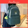 Bear Letter Simplified Printed Student Backpack With Plush Pendant School For